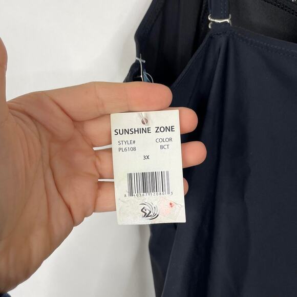 2/$30 NWT Sunshine Zone Hardware Shirred One Piece Big Cat Animal Print 3X #4741 - Picture 7 of 13